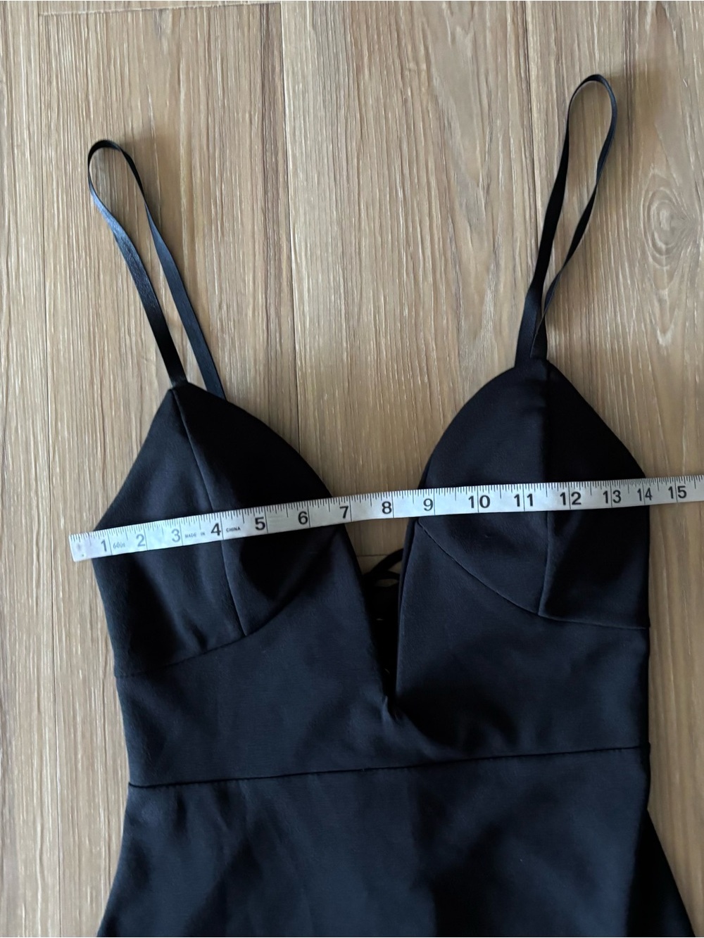Nasty Gal Dress Black Mini Plunge V-Neck Strap Lace Up Women 6 Italy Club Party - Picture 4 of 8